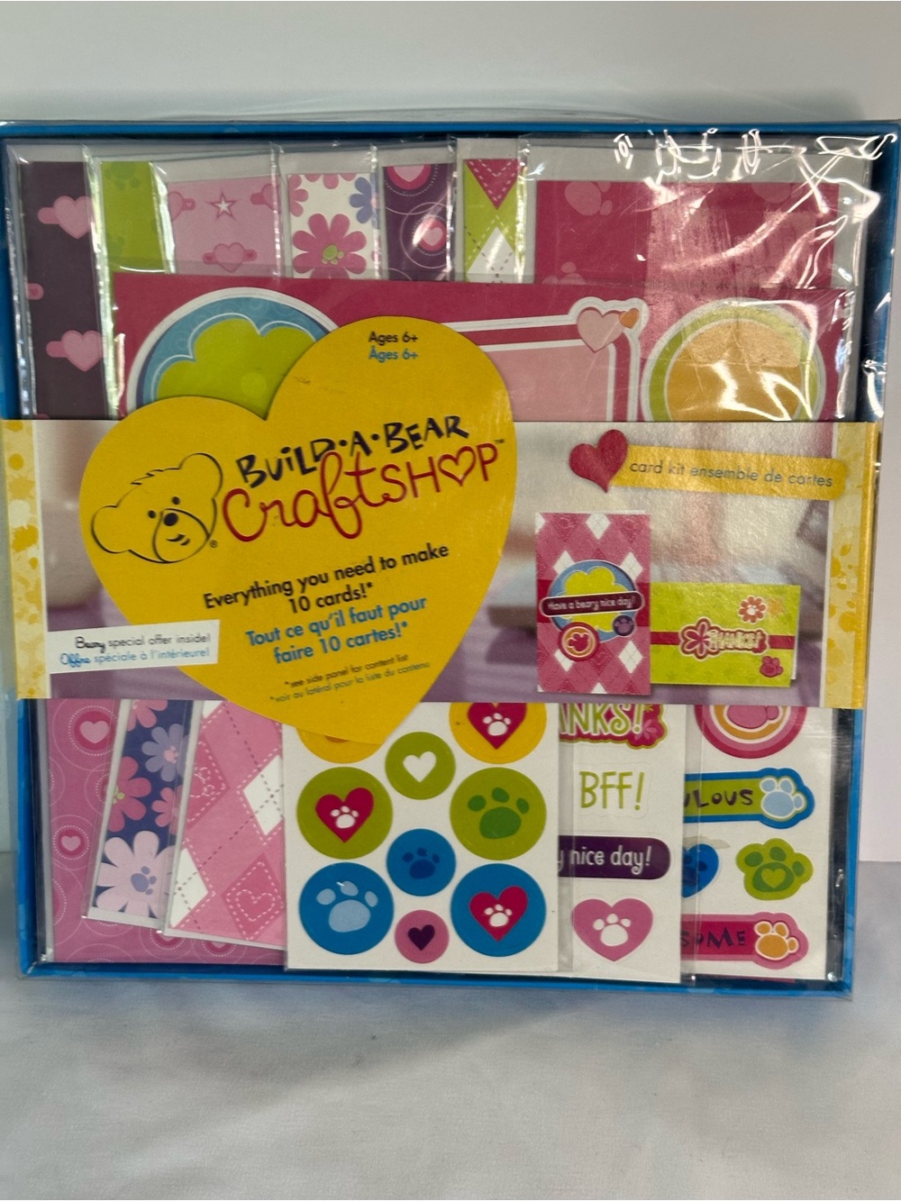 Build-A-Bear Craftshop Pink and Blue Card Making Kit